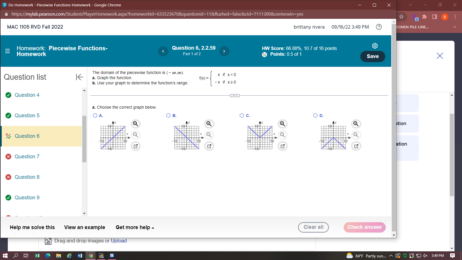 P Do Homework - Piecewise Functions-Homework -