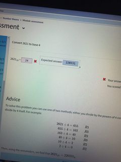 \f\fessment AdviceModular Arithmetics Please