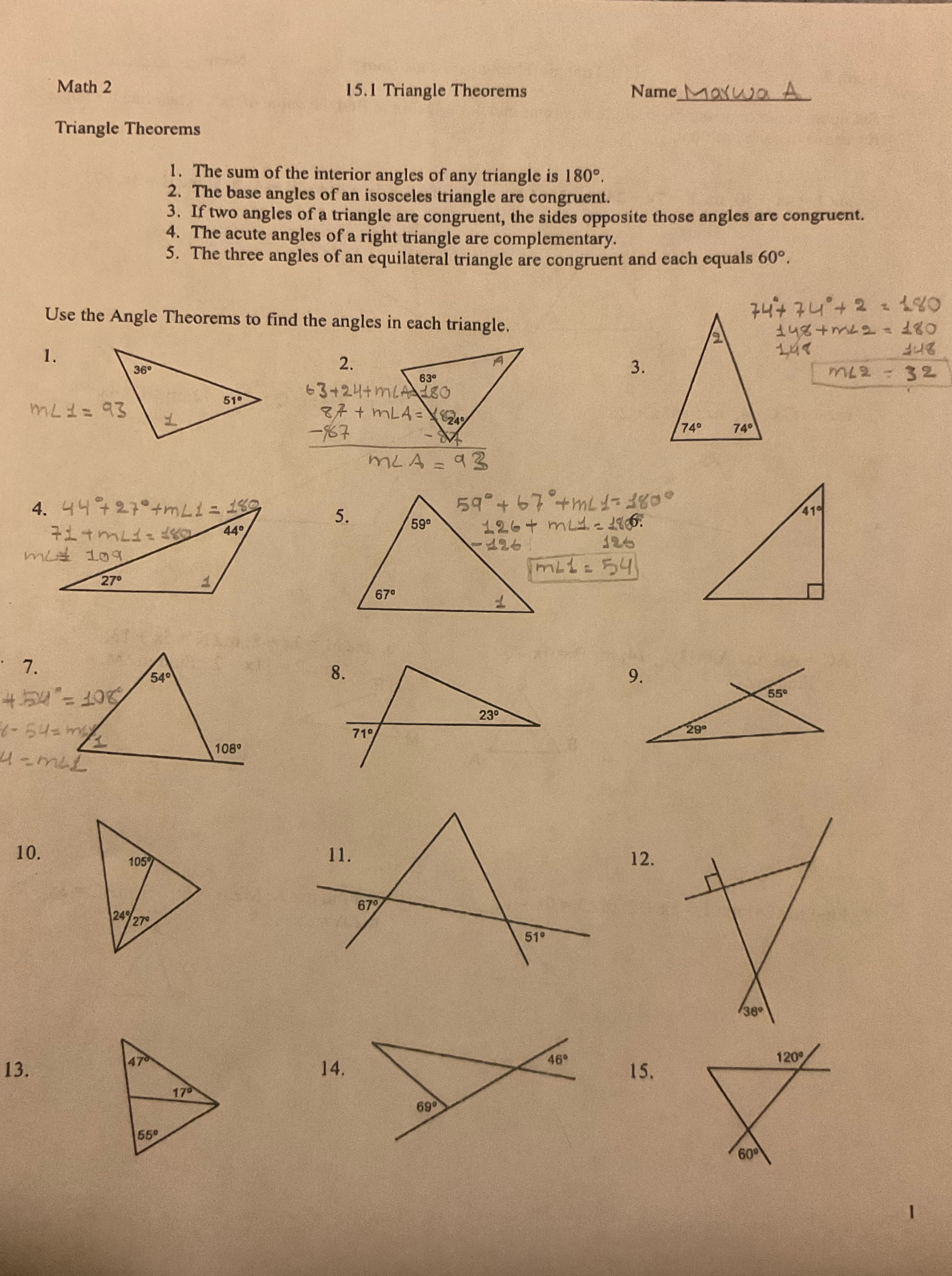Answer all the following questions for me Math 2