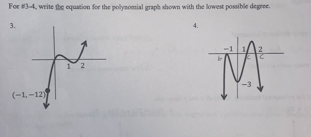 Math 3 Unit 3 Worksheet 2 Name: Graphing