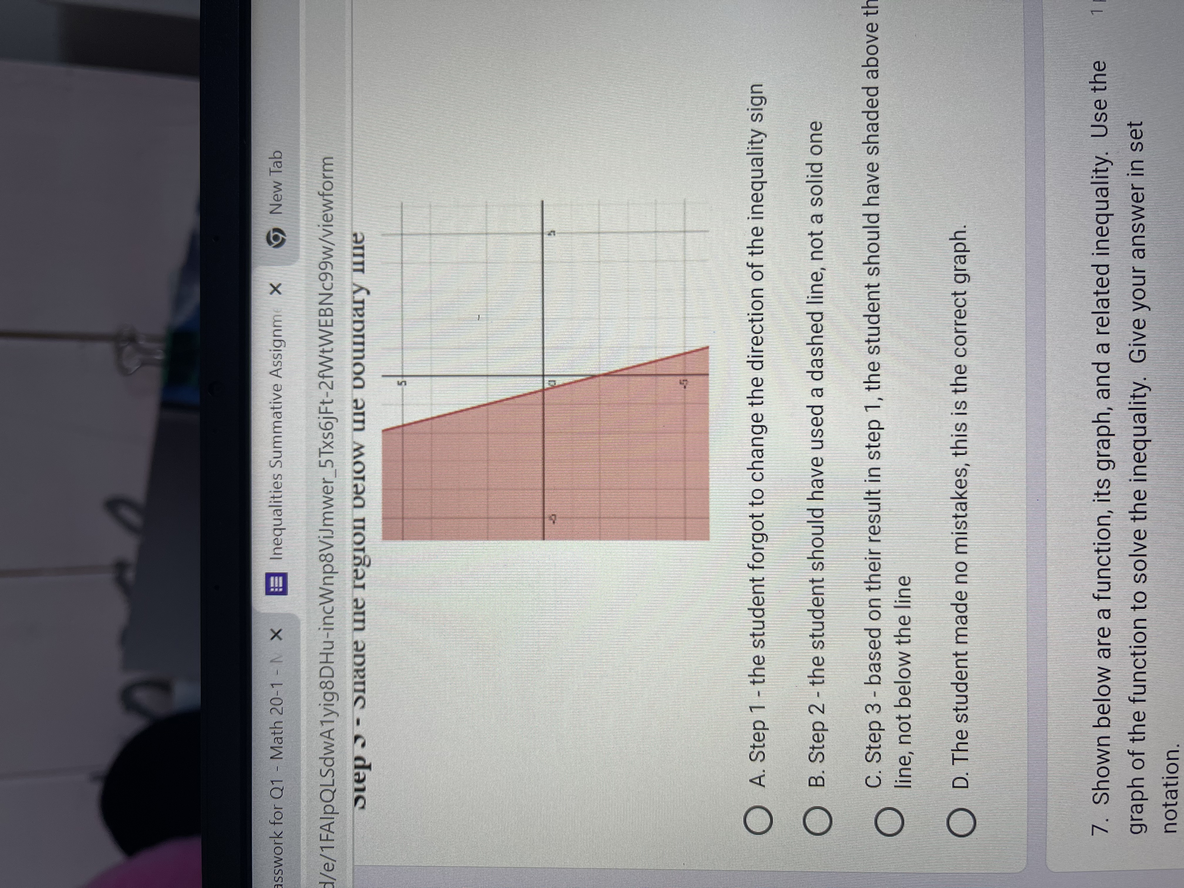swork for Q1 - Math 20-1 - N X Inequalities