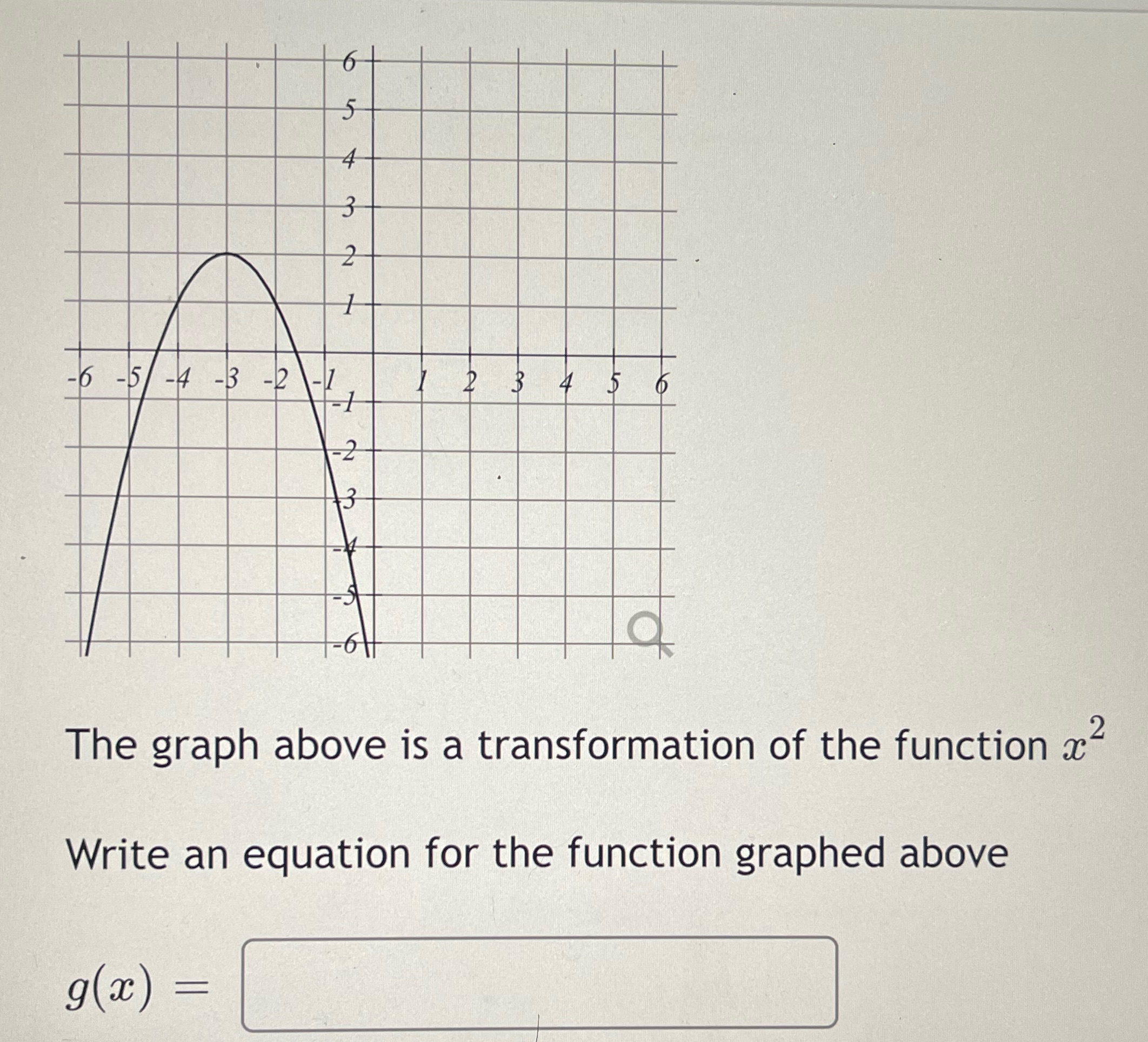 6 - 5/ - 4 5 6 The graph above is a