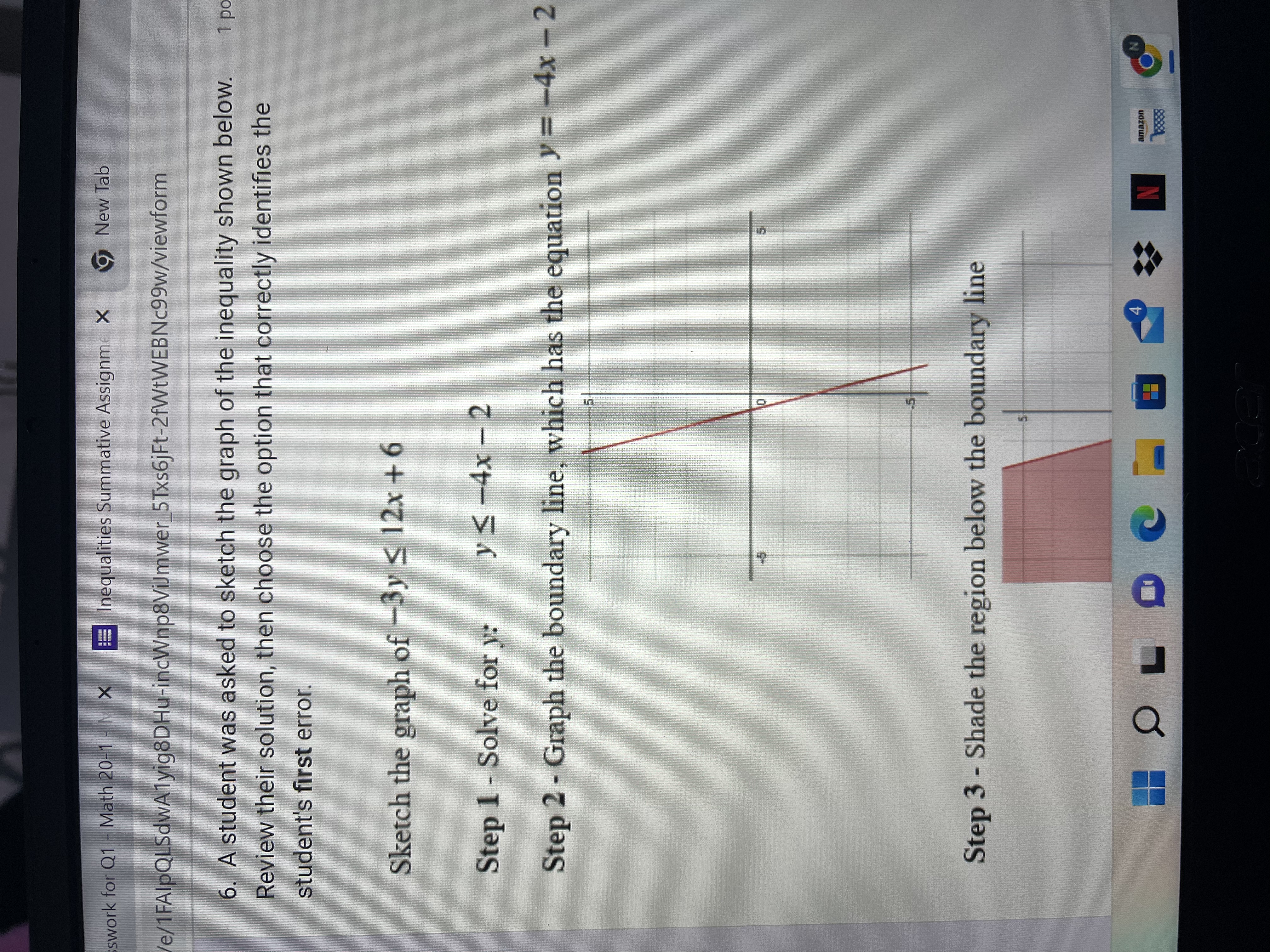 swork for Q1 - Math 20-1 - N X Inequalities