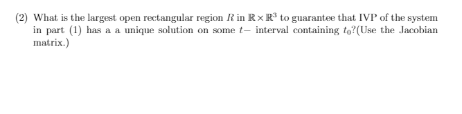 (2) What is the largest open rectangular region /