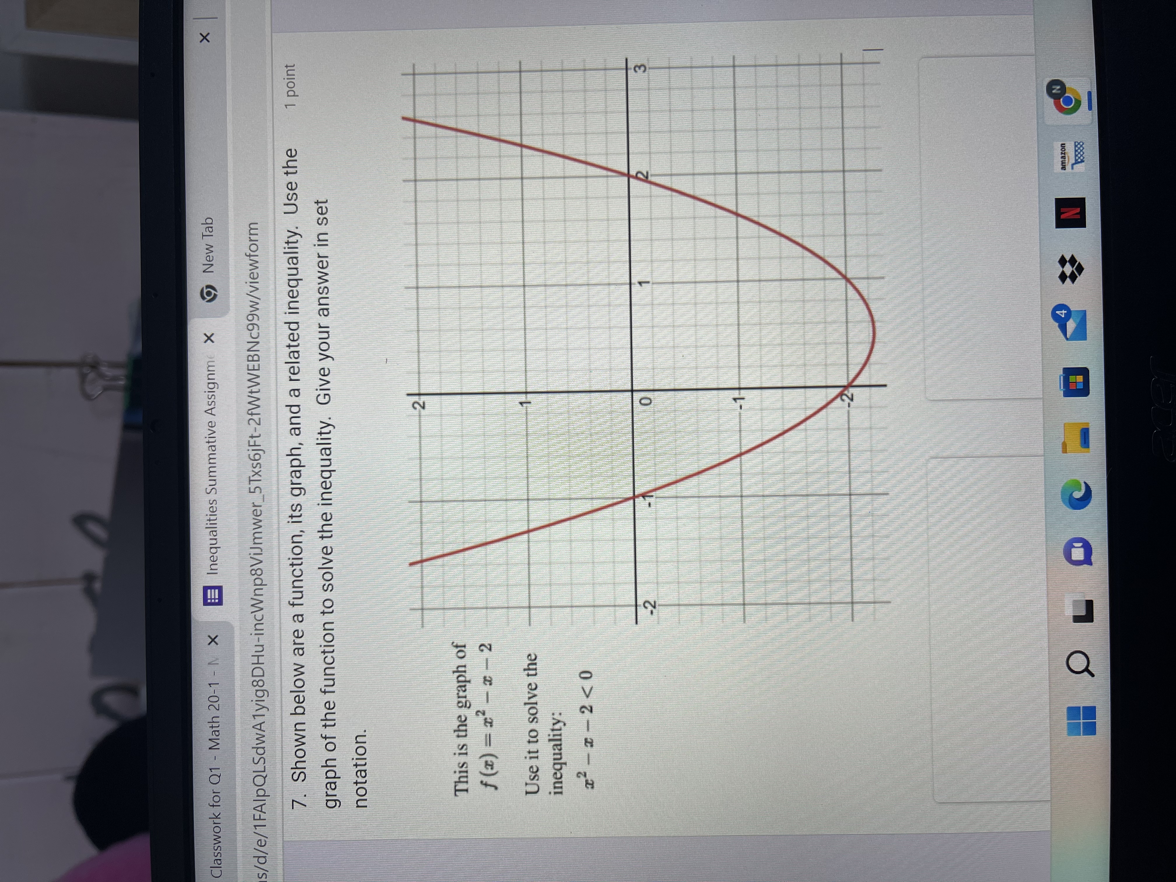 swork for Q1 - Math 20-1 - N X Inequalities