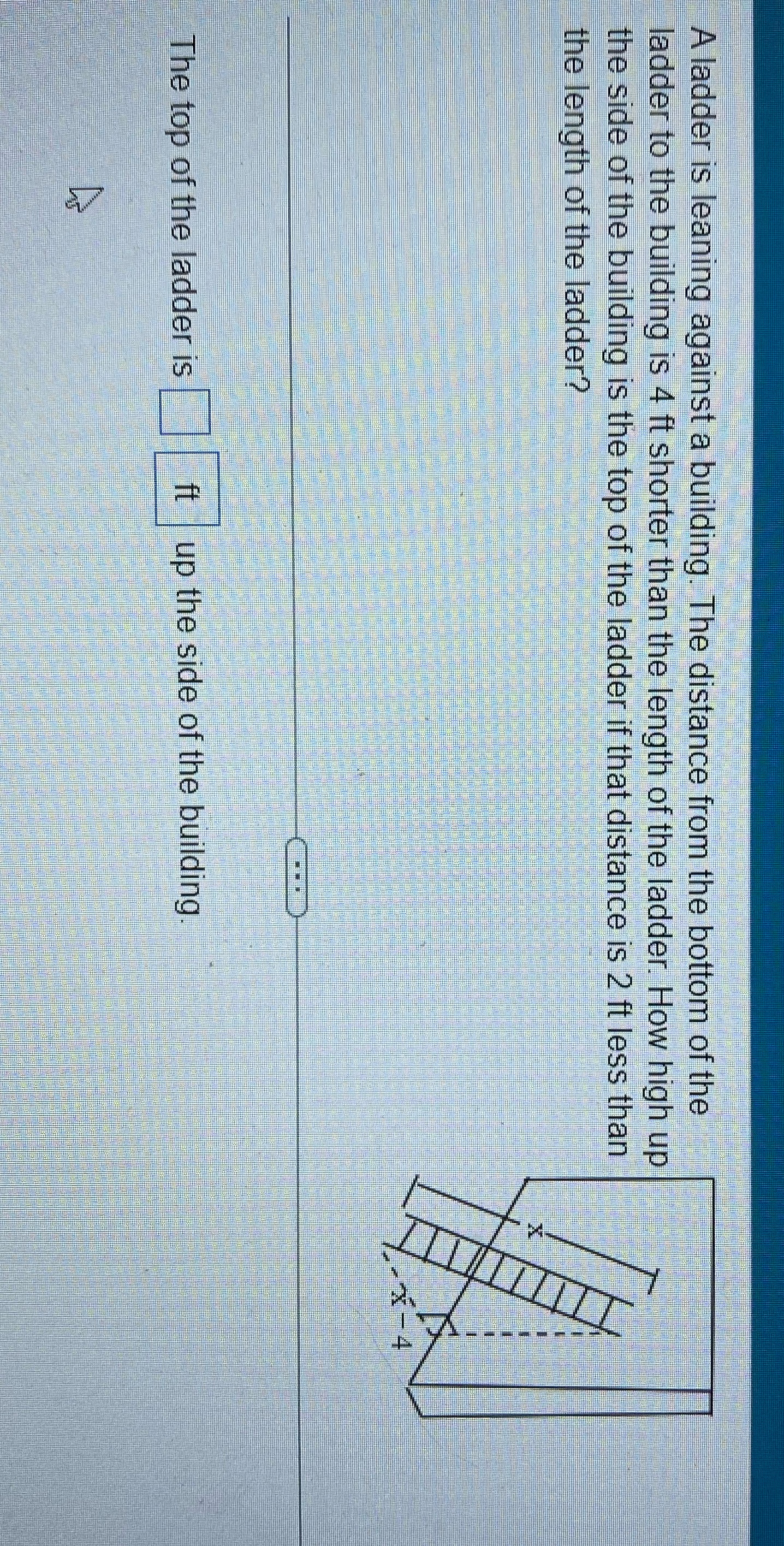 A ladder is leaning against a building. The