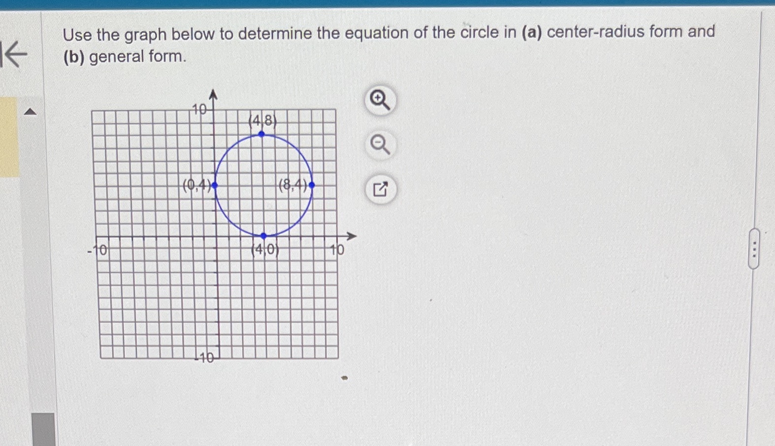 Use the graph below to determine the equation of