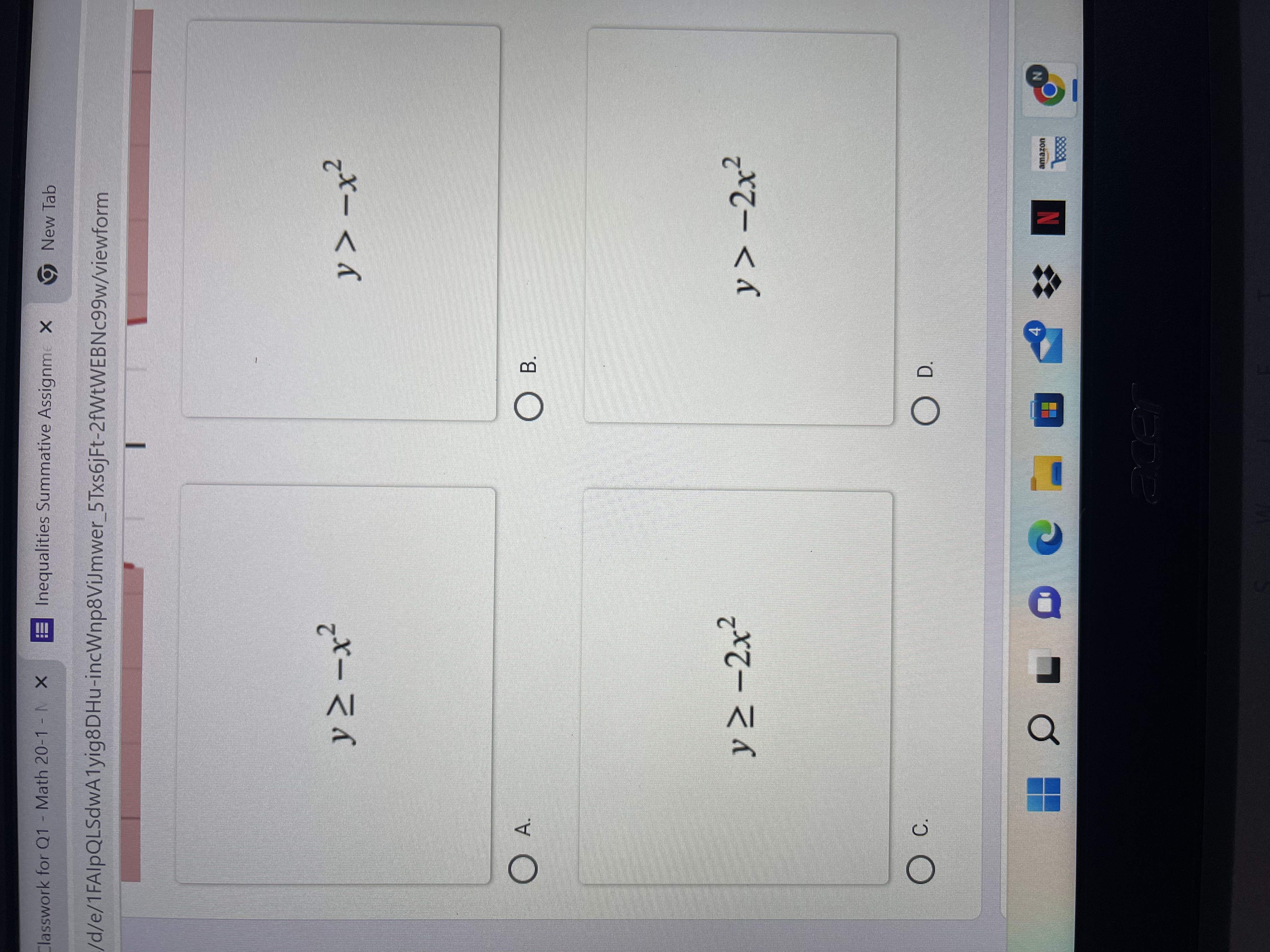 swork for Q1 - Math 20-1 - N X Inequalities