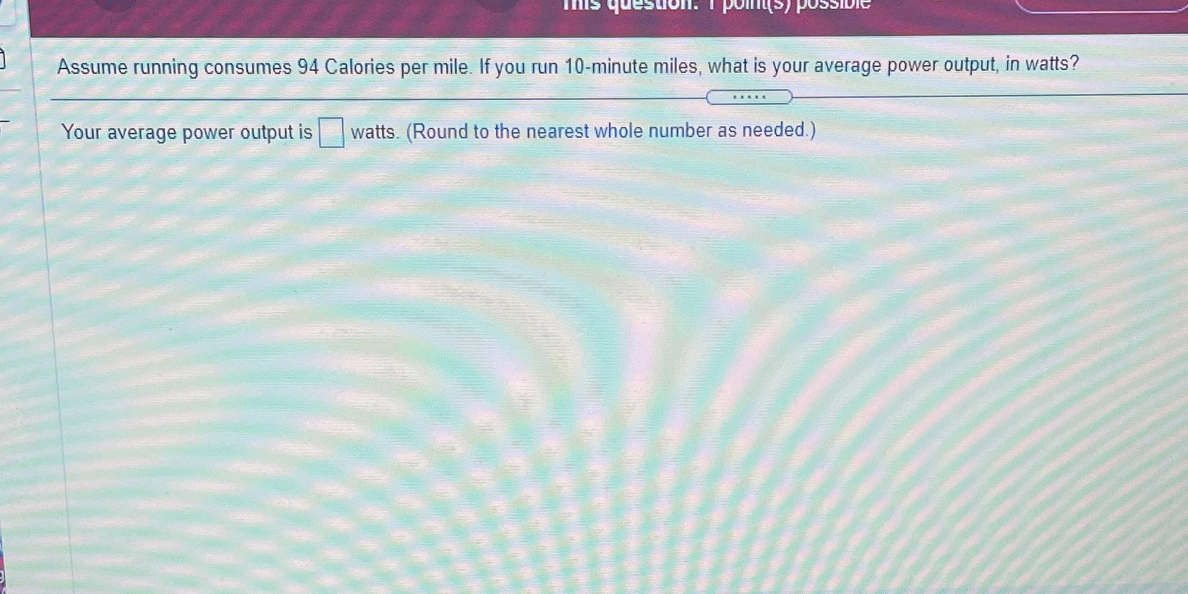 inis question: I pollys) possiDIG Assume running