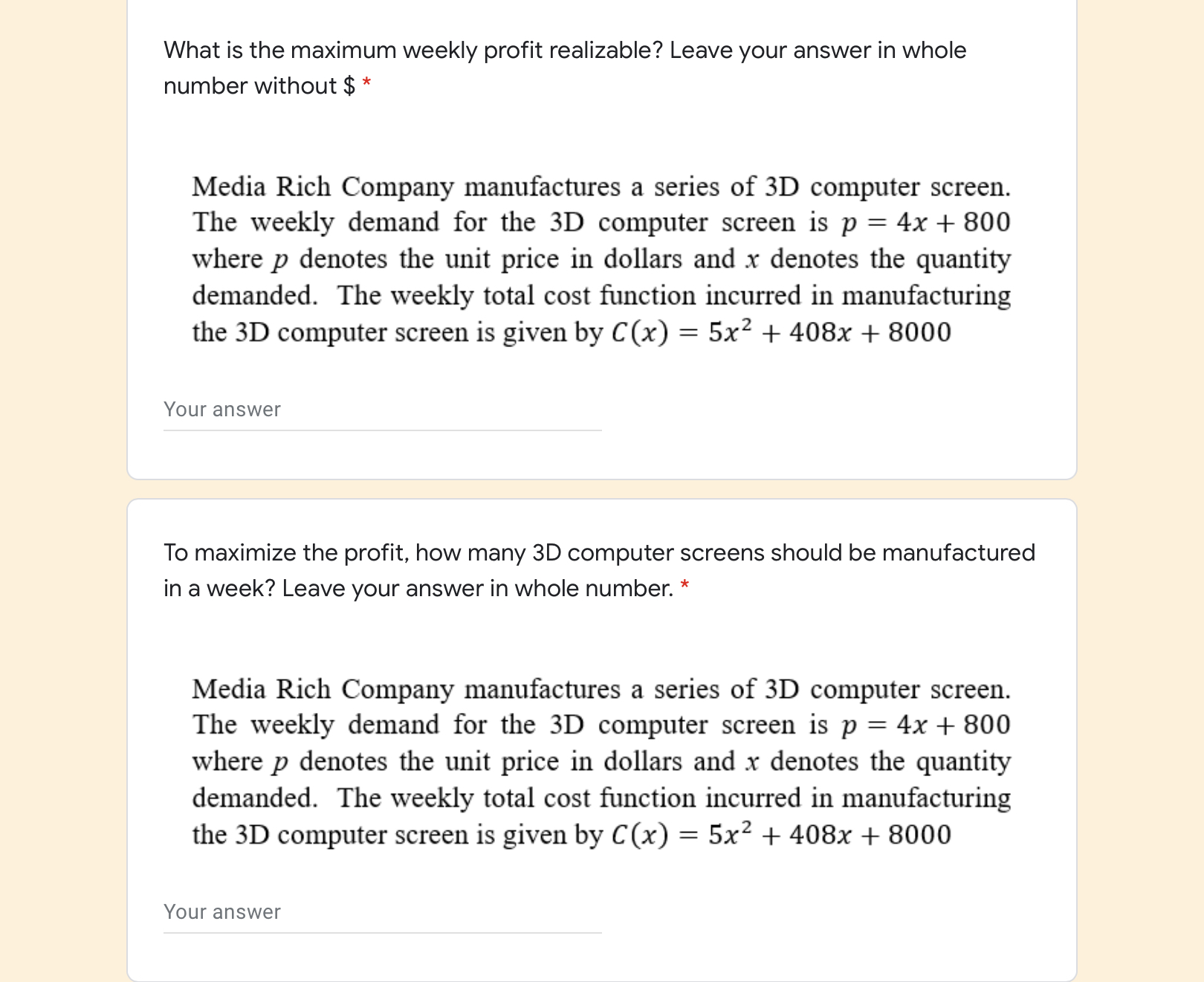 hi, i need the answer of these two question and