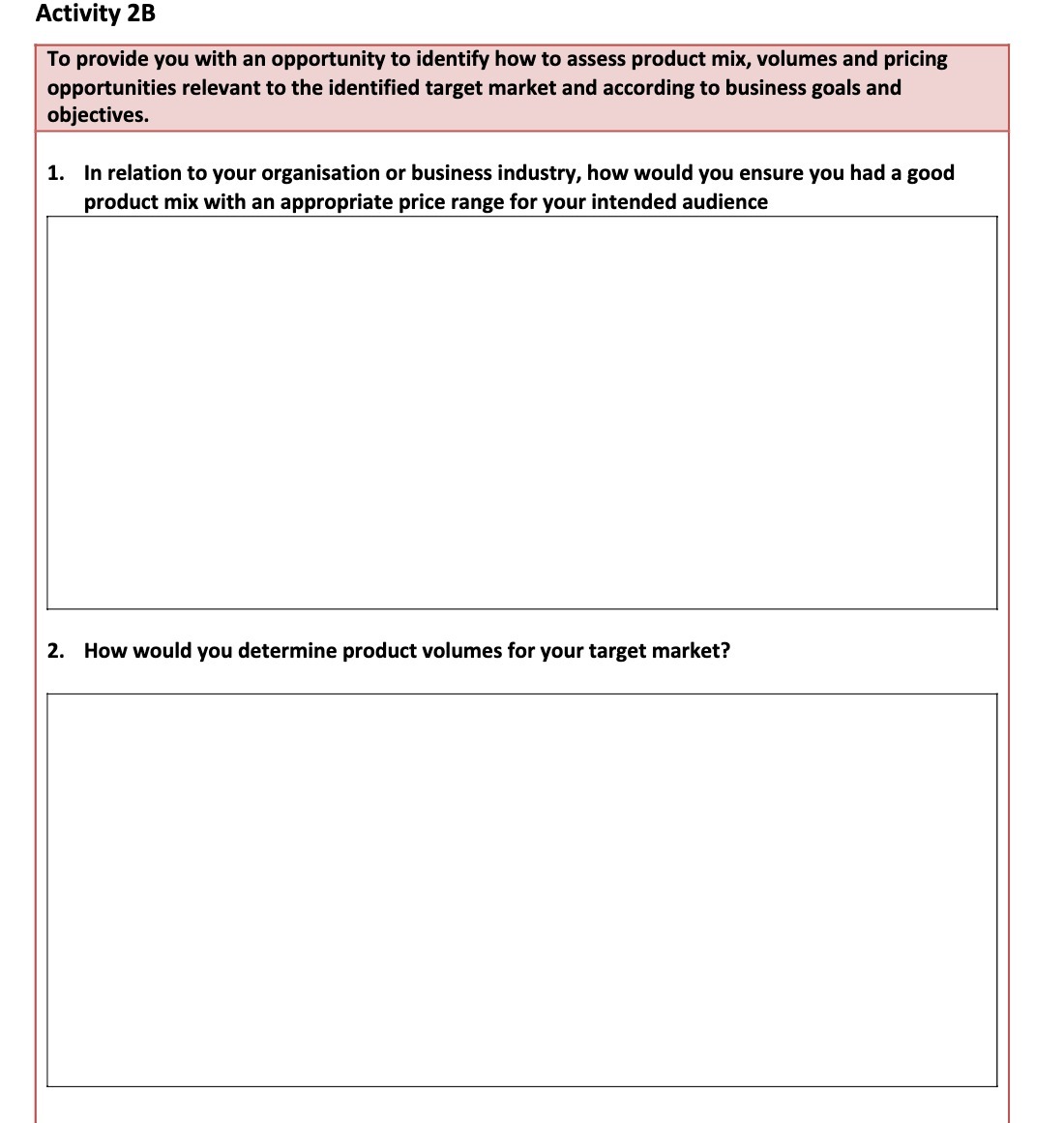 Activity 28 To provide you with an opportunity to