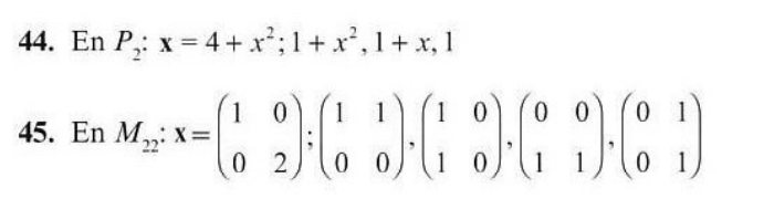 44. En P,: x = 4+x-; 1+x, 1+ x, 1 0 0 45. En M,: