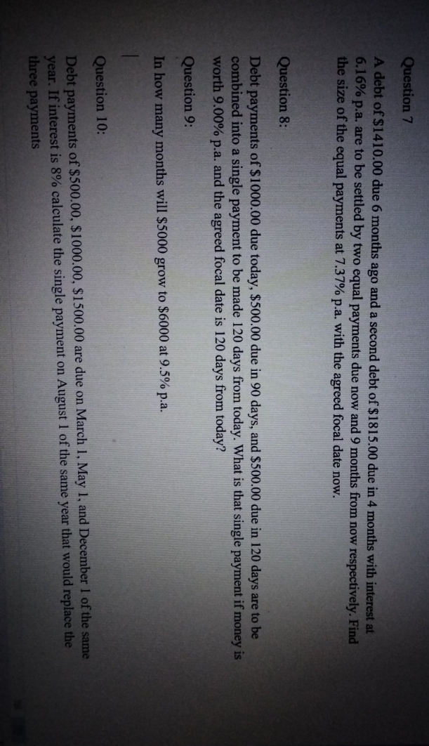 complete it as soon as possible math for business