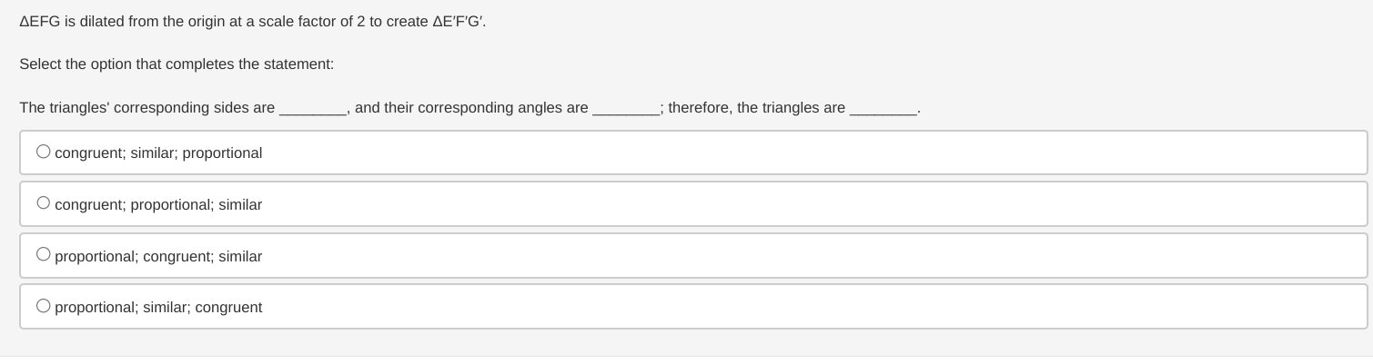 1. H E G Which set of transformations would prove