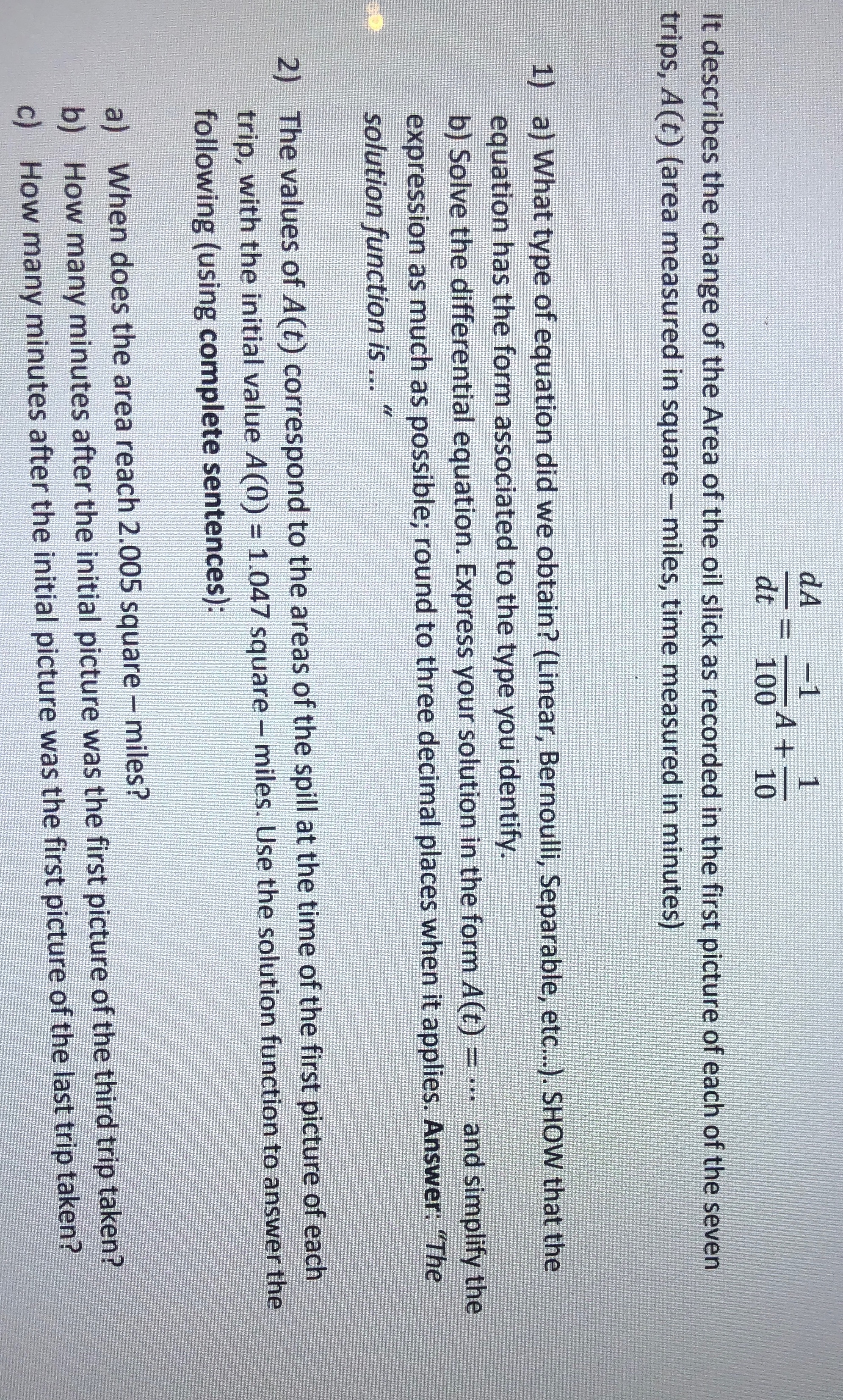 Spread of Oil Slick An oil slick spreads at sea.