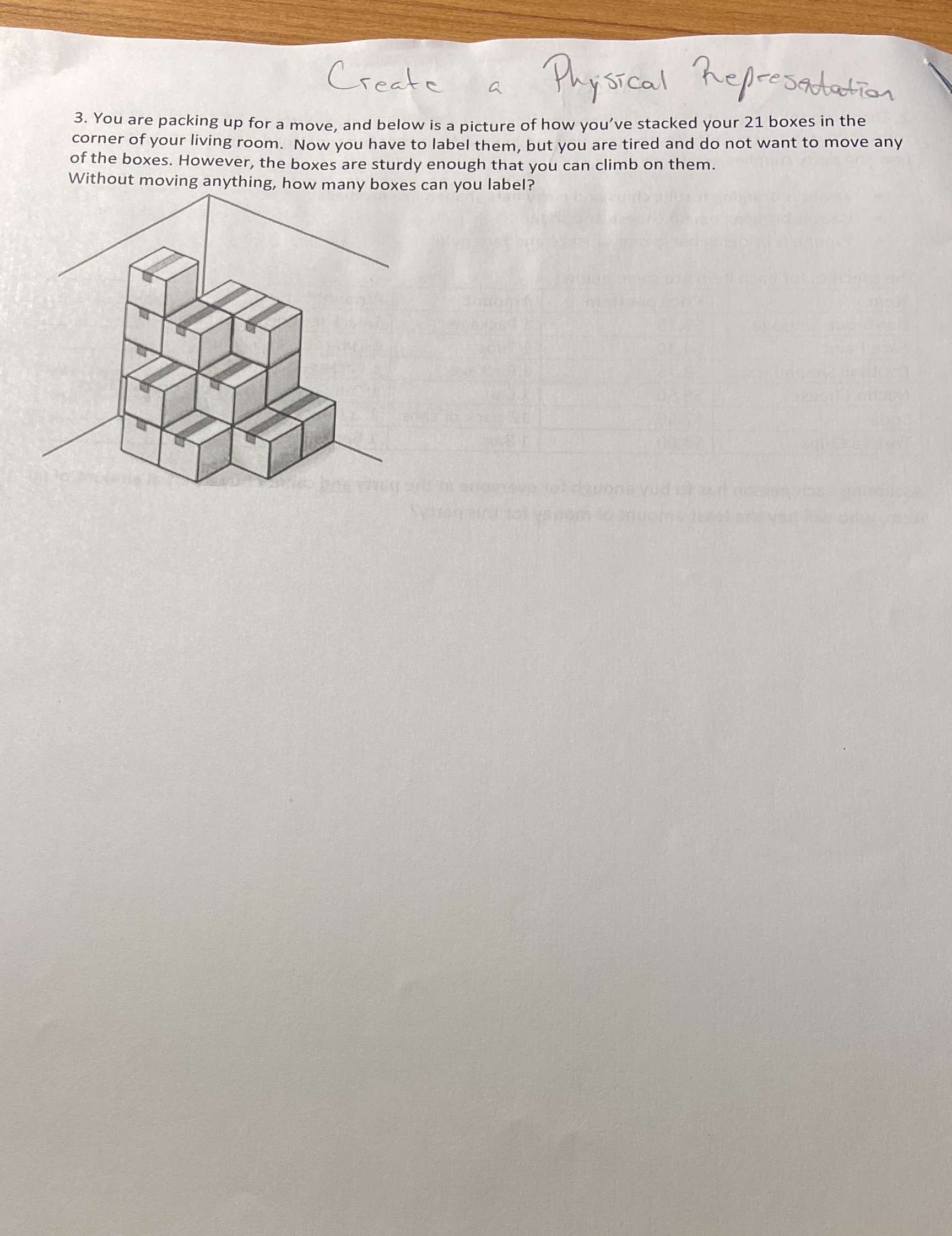 Create a Physical Representation 3. You are