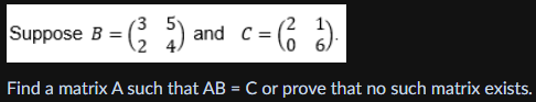 Suppose B=  style=