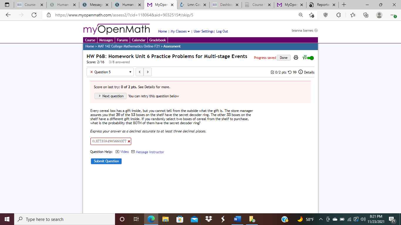 Course: | X & Human / x @ Message X S Human / X M