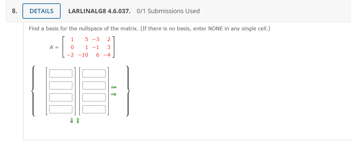 8. DETAILS LARLINALGS 4.6.037. Oil Submissions