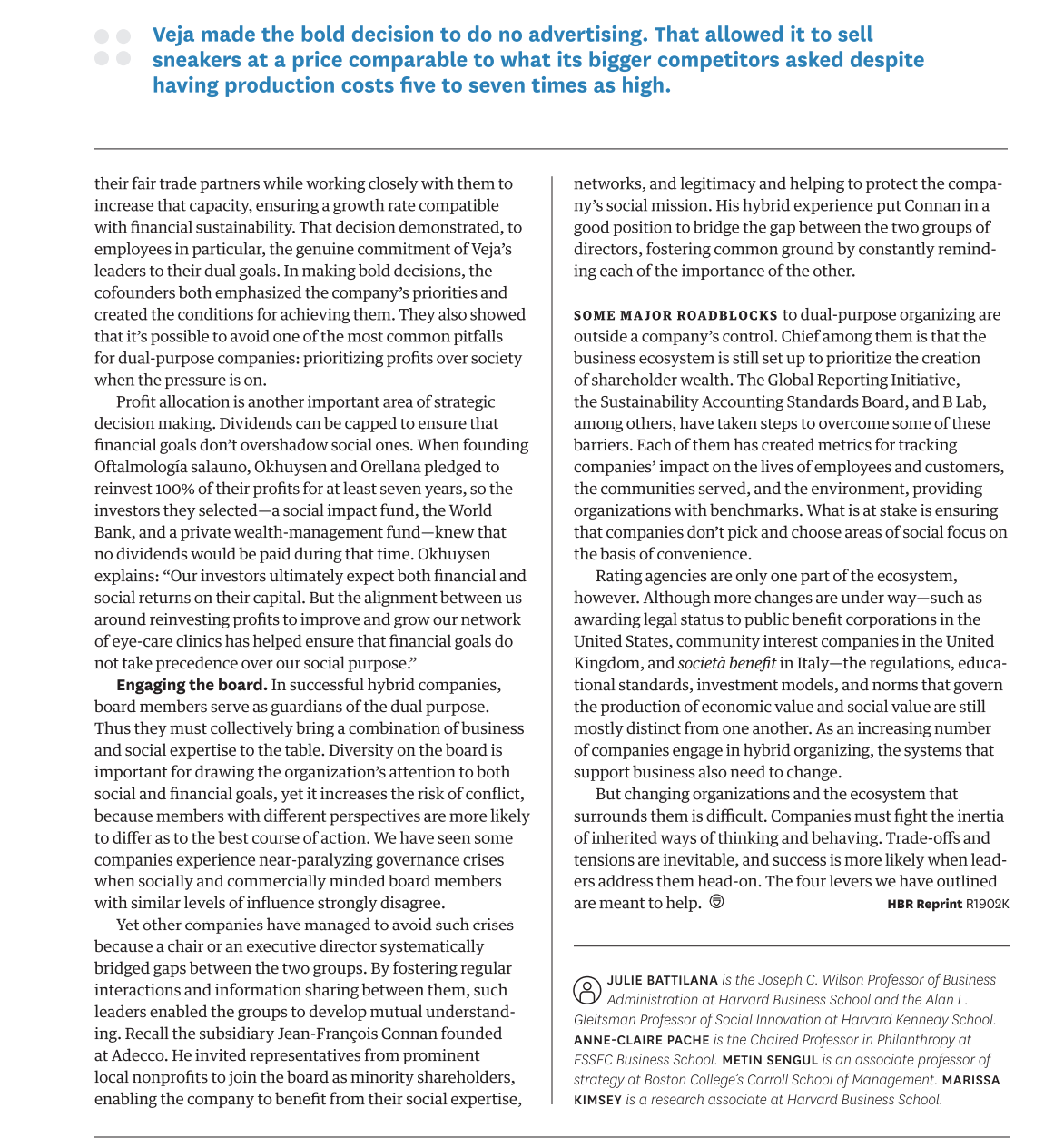 Strategy Case presentation on the below article