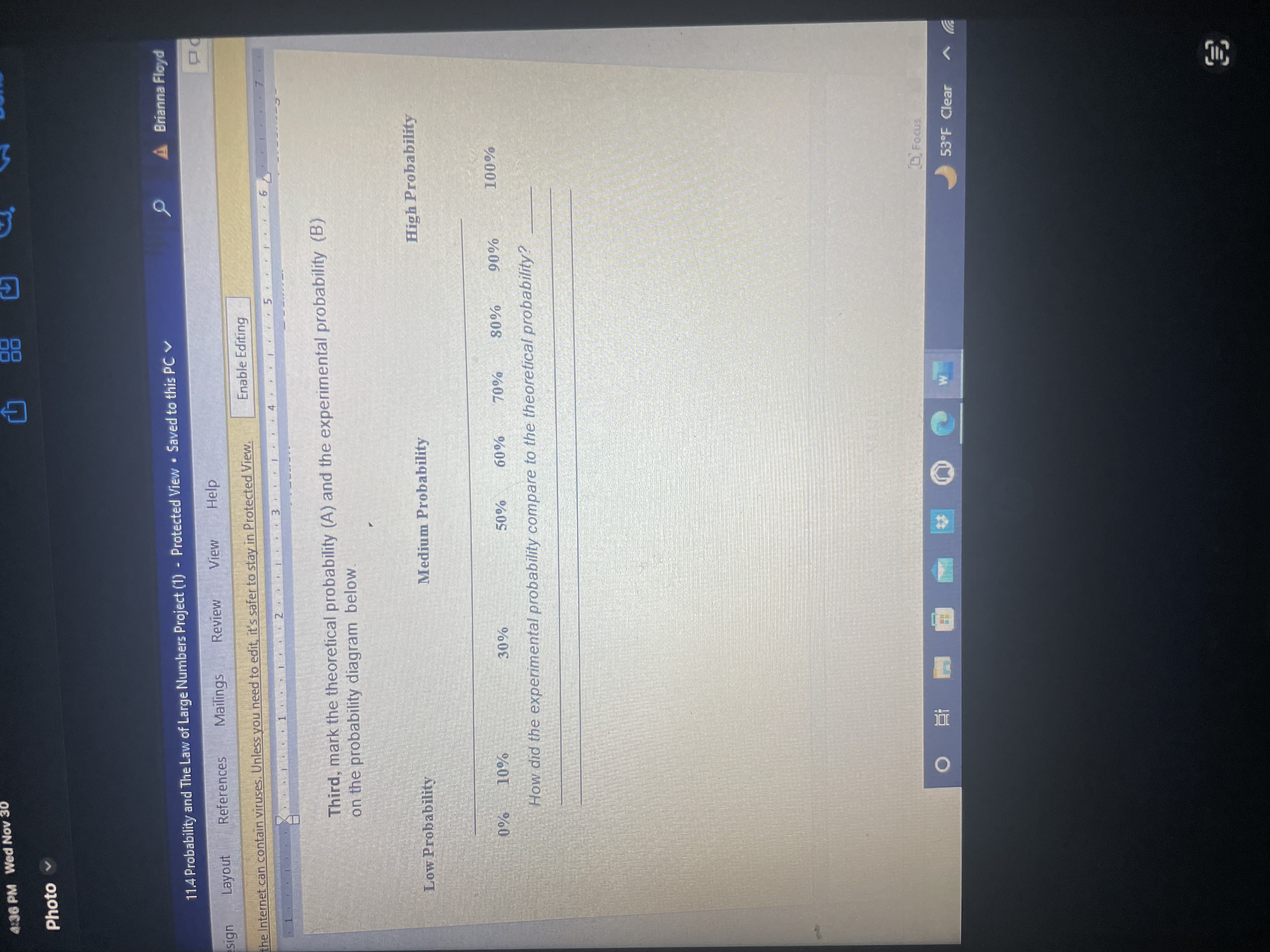 4:36 PM Wed Nov 30 Photo 11.4 Probability and The