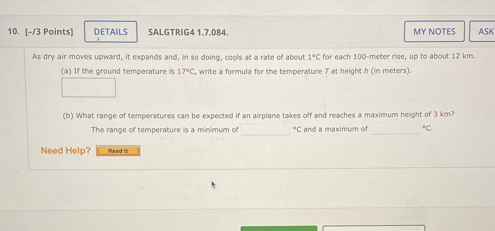 10. [-/3 Points] DETAILS SALGTRIG4 1.7.084. MY