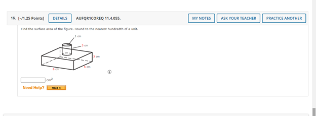 16. [-/1.25 Points] DETAILS AUFOR1COREQ 11.4.055.