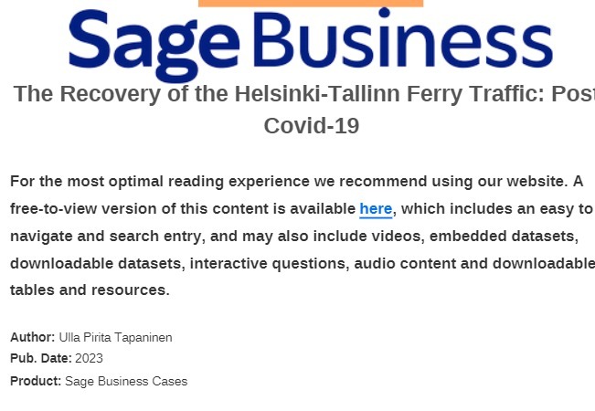 Sage Business The Recovery of the