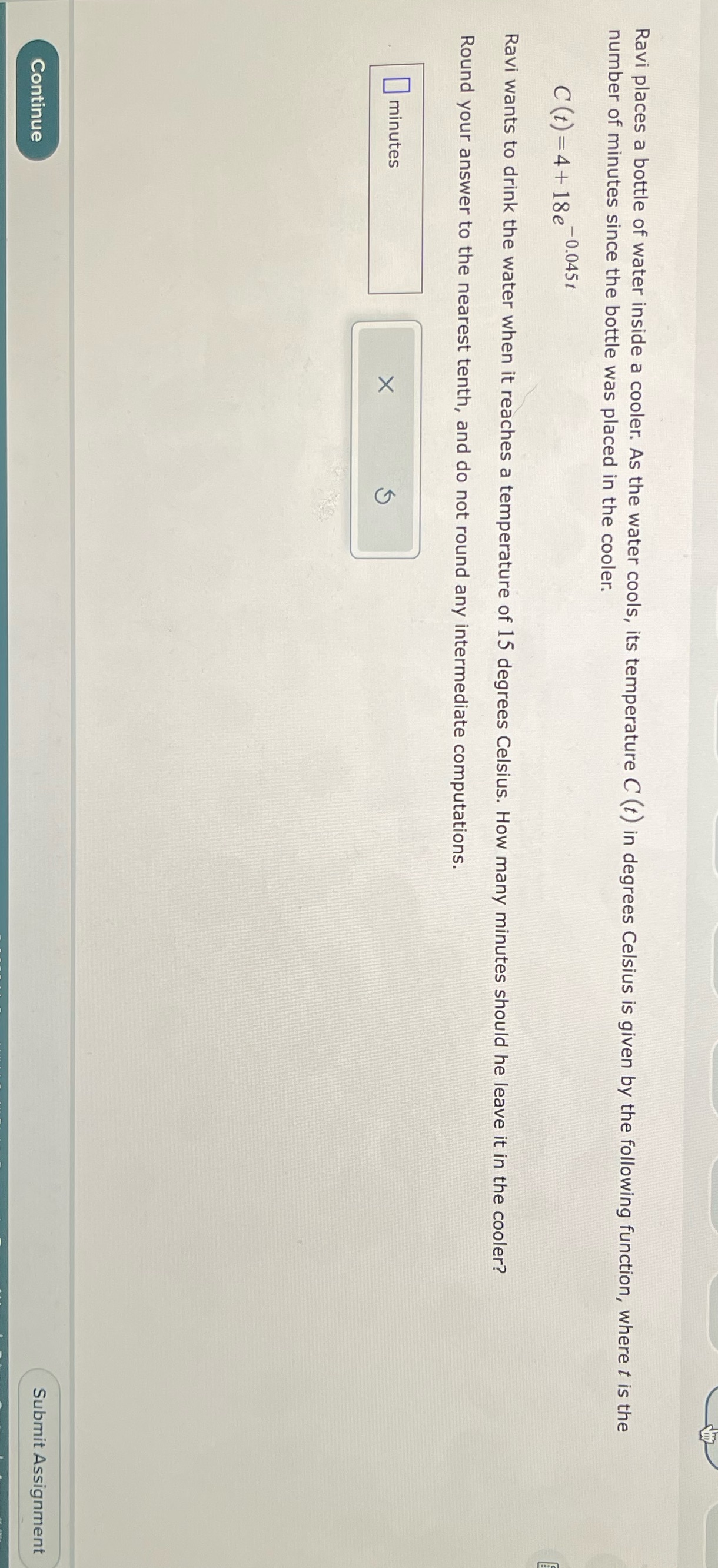 Ravi places a bottle of water inside a cooler. As