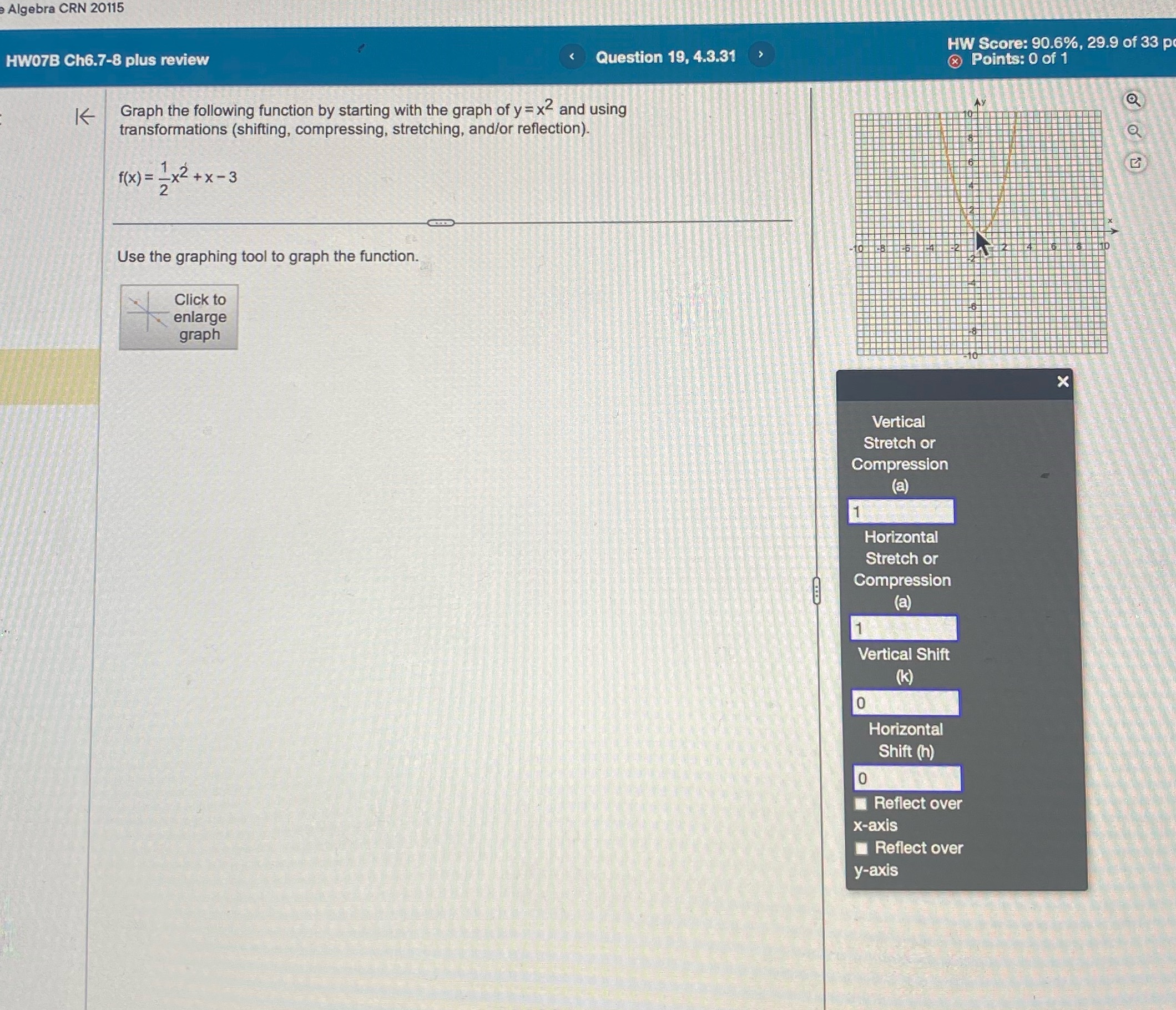 Please fill in the black box Algebra CRN 20115 HW