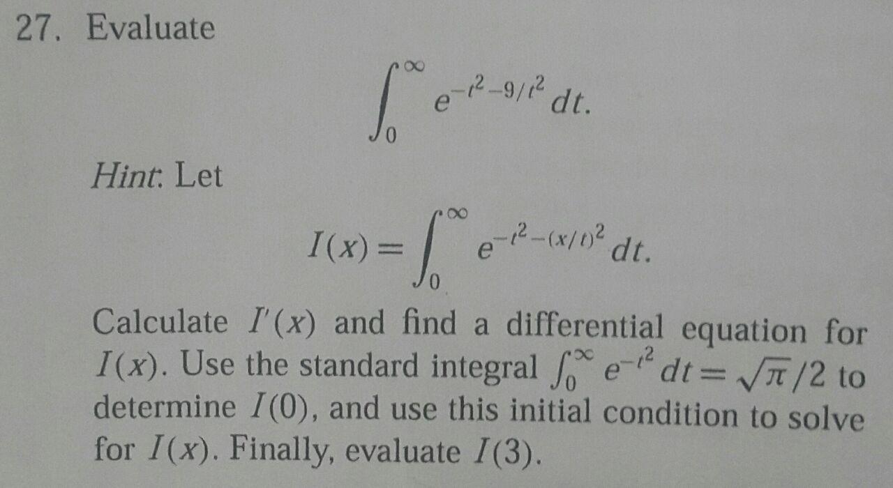 please answer this 27. Evaluate 2-12 -9/12 dt.