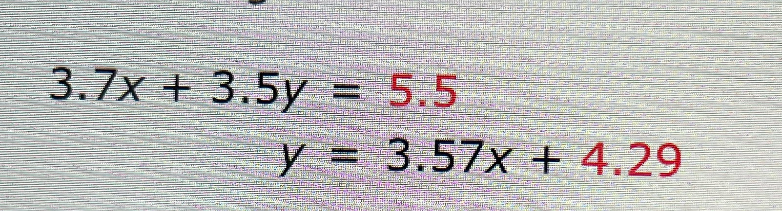 Solve the system of equations \f