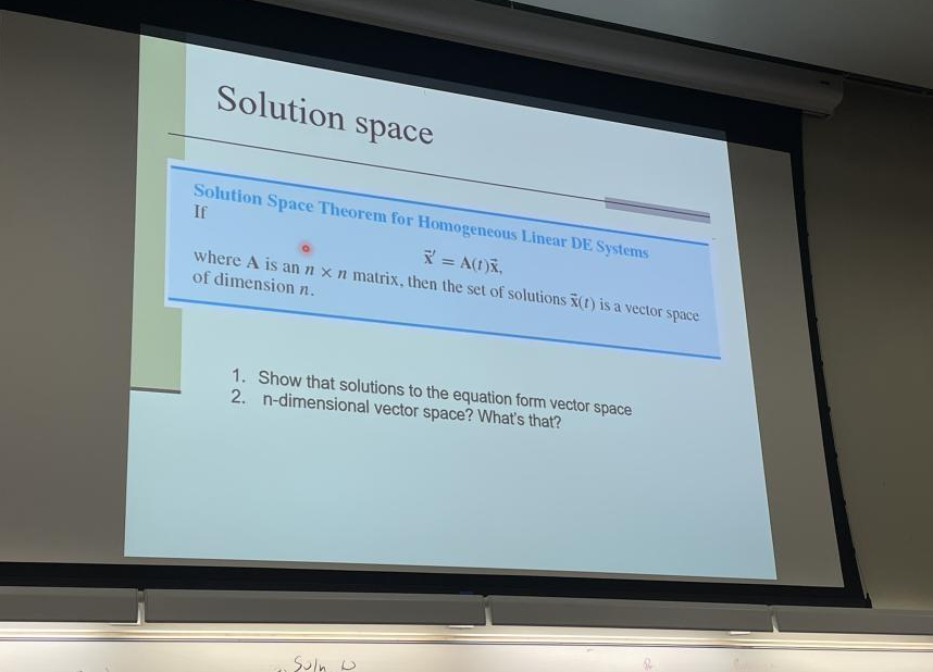 Solution space Solution Space Theorem for