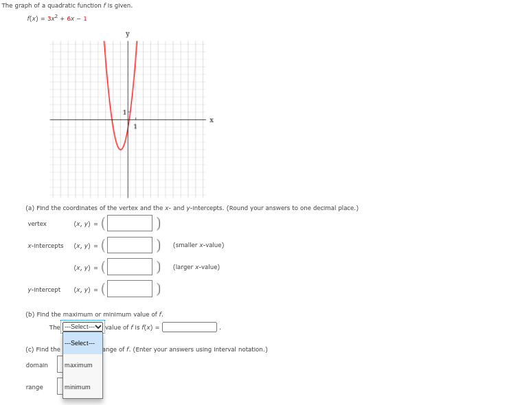 1. The quadmtit: function x] = ab: 102 + k is in