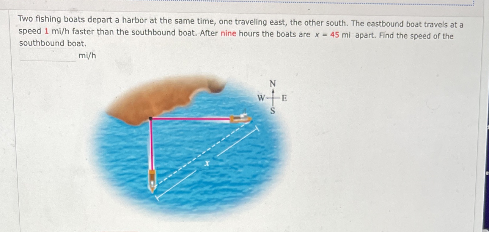 Two fishing boats depart a harbor at the same