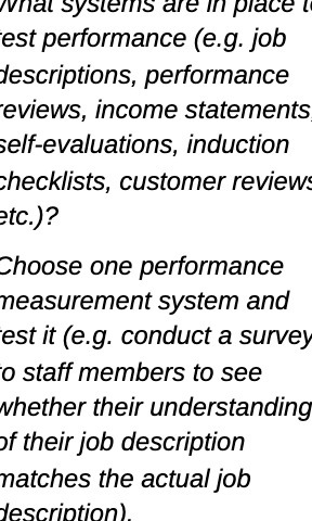 vrial systems are in place i est performance