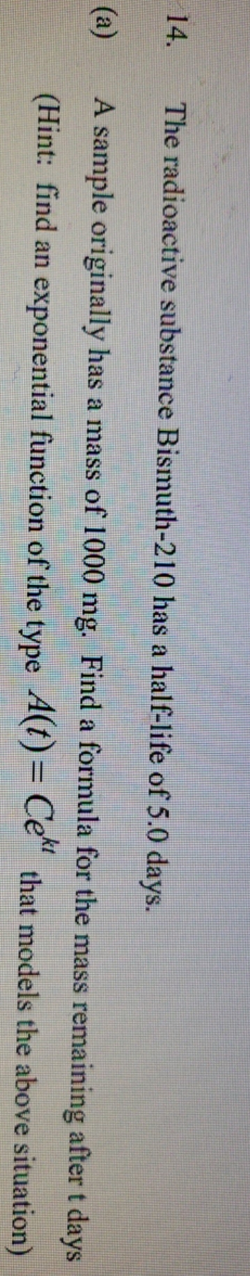 I can't solve it The radioactive substance