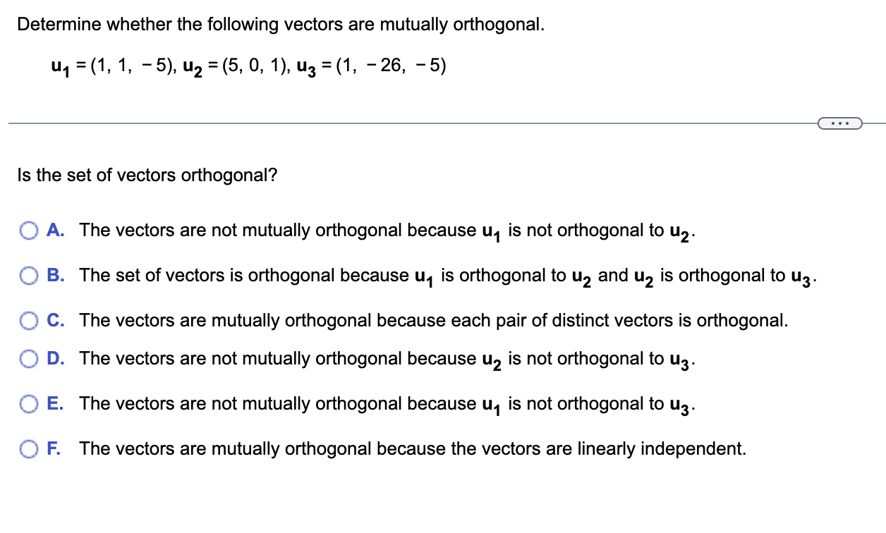 1. A set S of vectors in R" is given. Find a