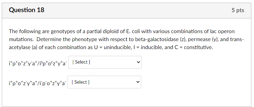 please answer following Question 18 5 pts The
