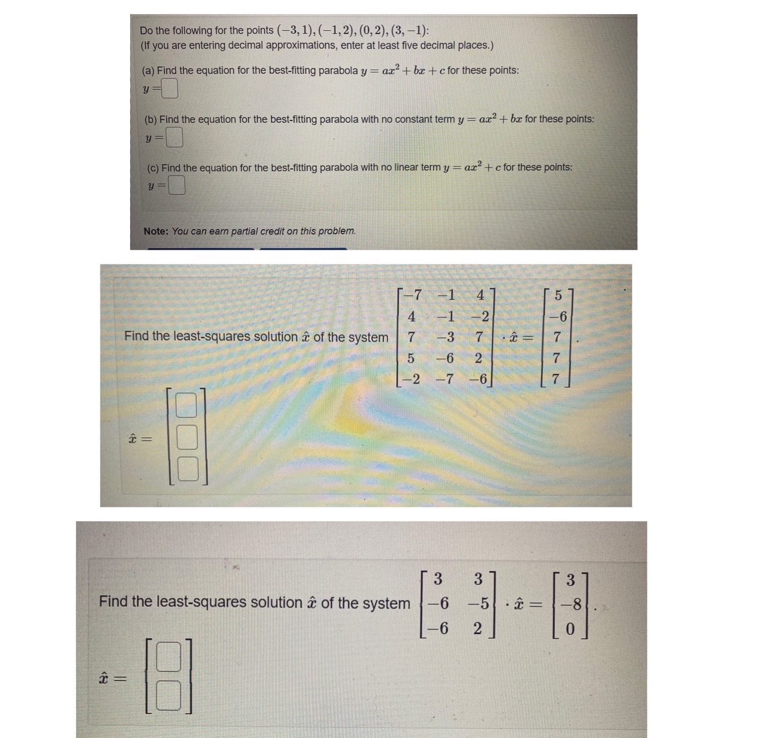 Please need an answer to all 3 asap Do the