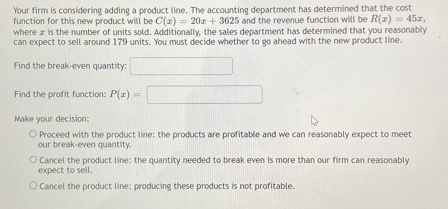 I need help with this Your firm is considering