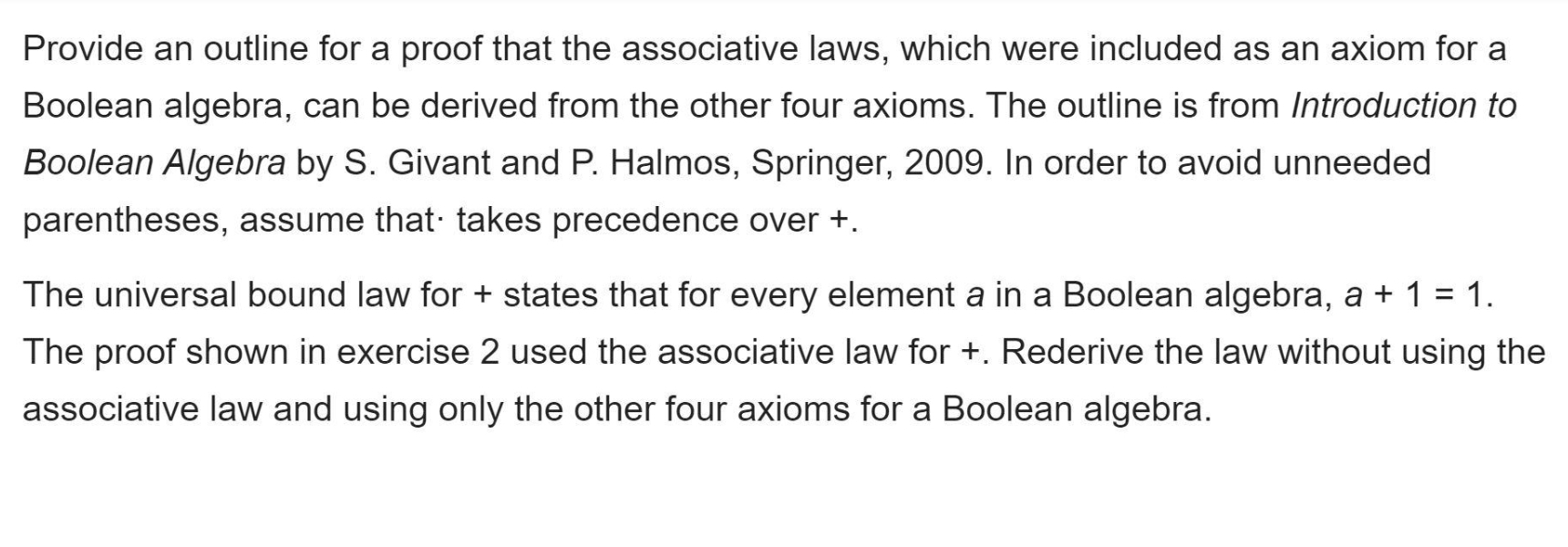 Provide an outline for a proof that the