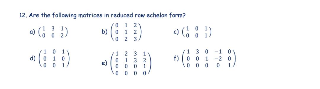 please help this linear algebra questions with