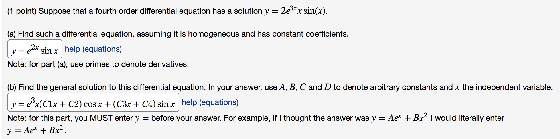 please type ththese answers ! (1 point) Find y as