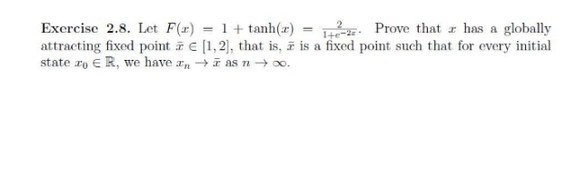 please do fast Exercise 2.8. Let F(x) = 1 +