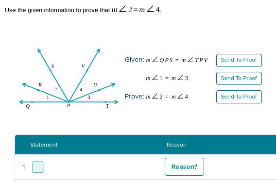 Use the given information to prove that m _ 2 = m