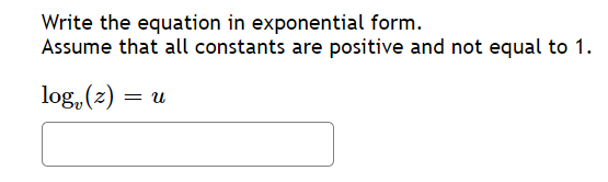 6.3 1) Write the equation in exponential form.