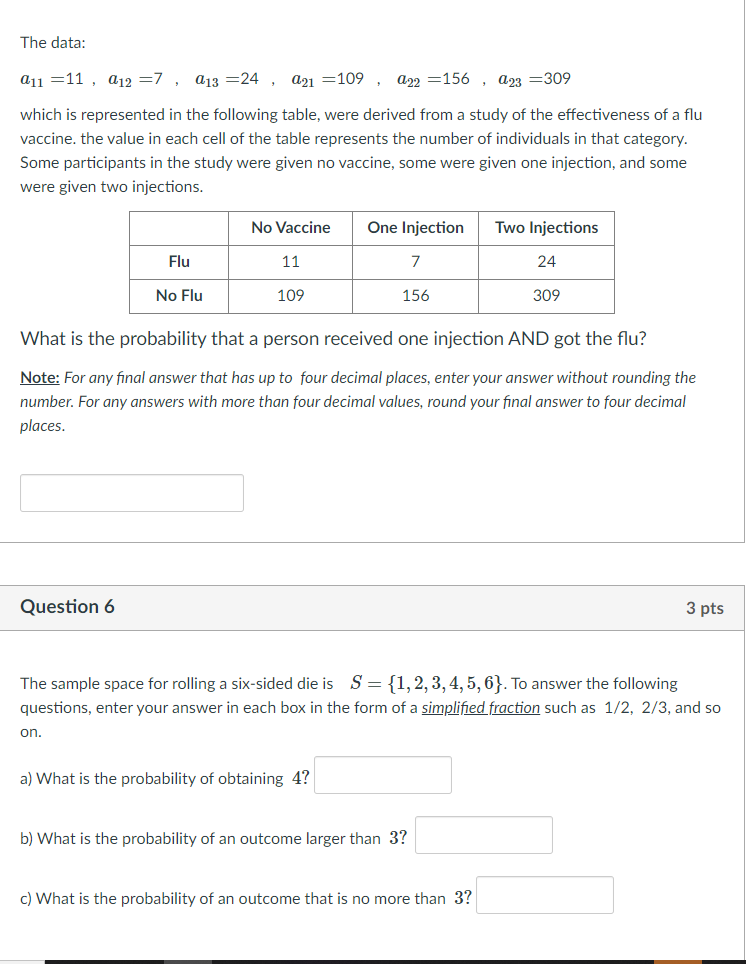The data: all =11 , 012 =7 , 013 =24 , a21 =109 ,
