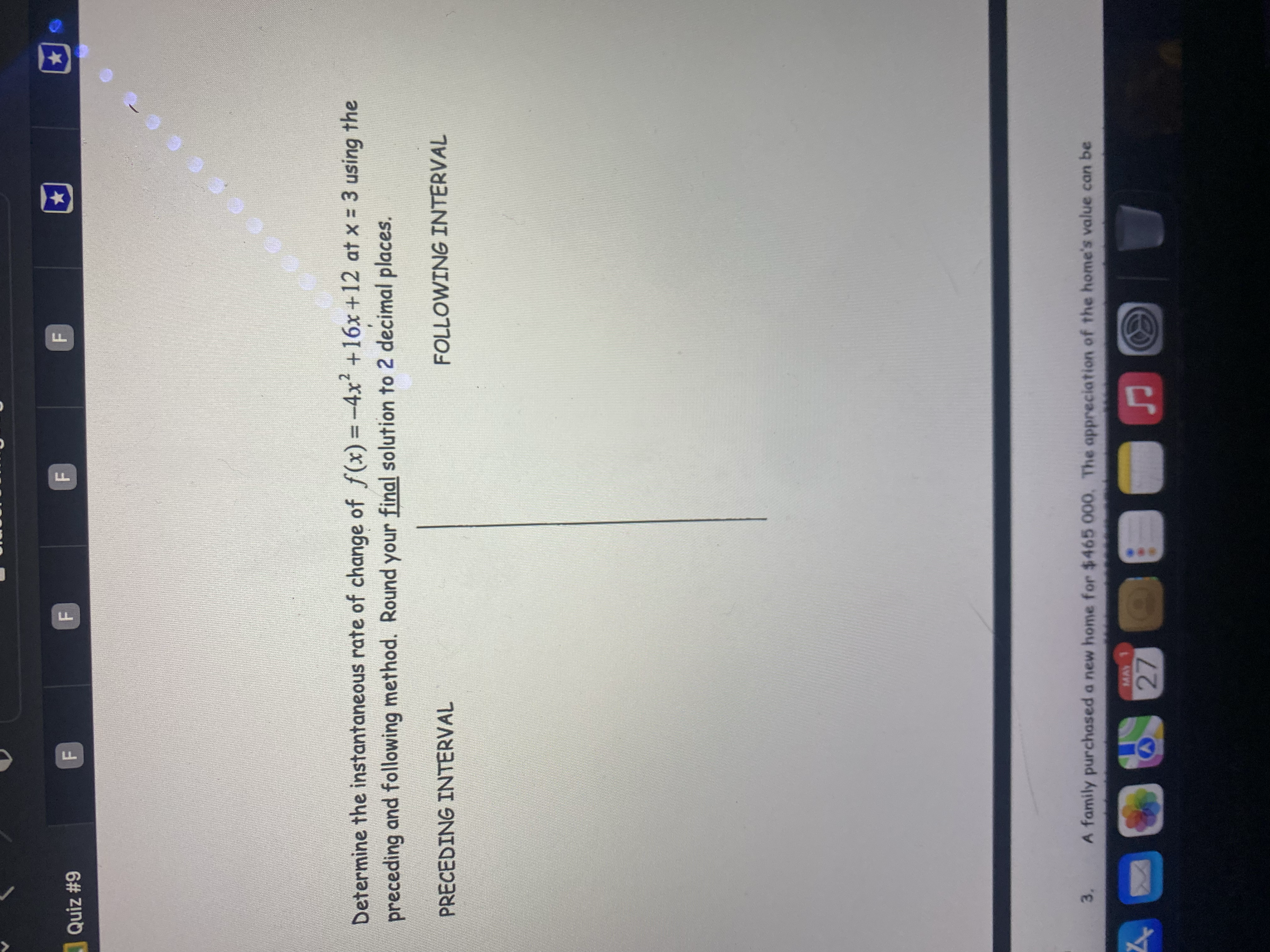 Quiz #9 LL LL LL LL Determine the instantaneous