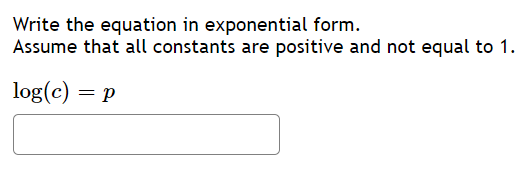 6.3 1) Write the equation in exponential form.